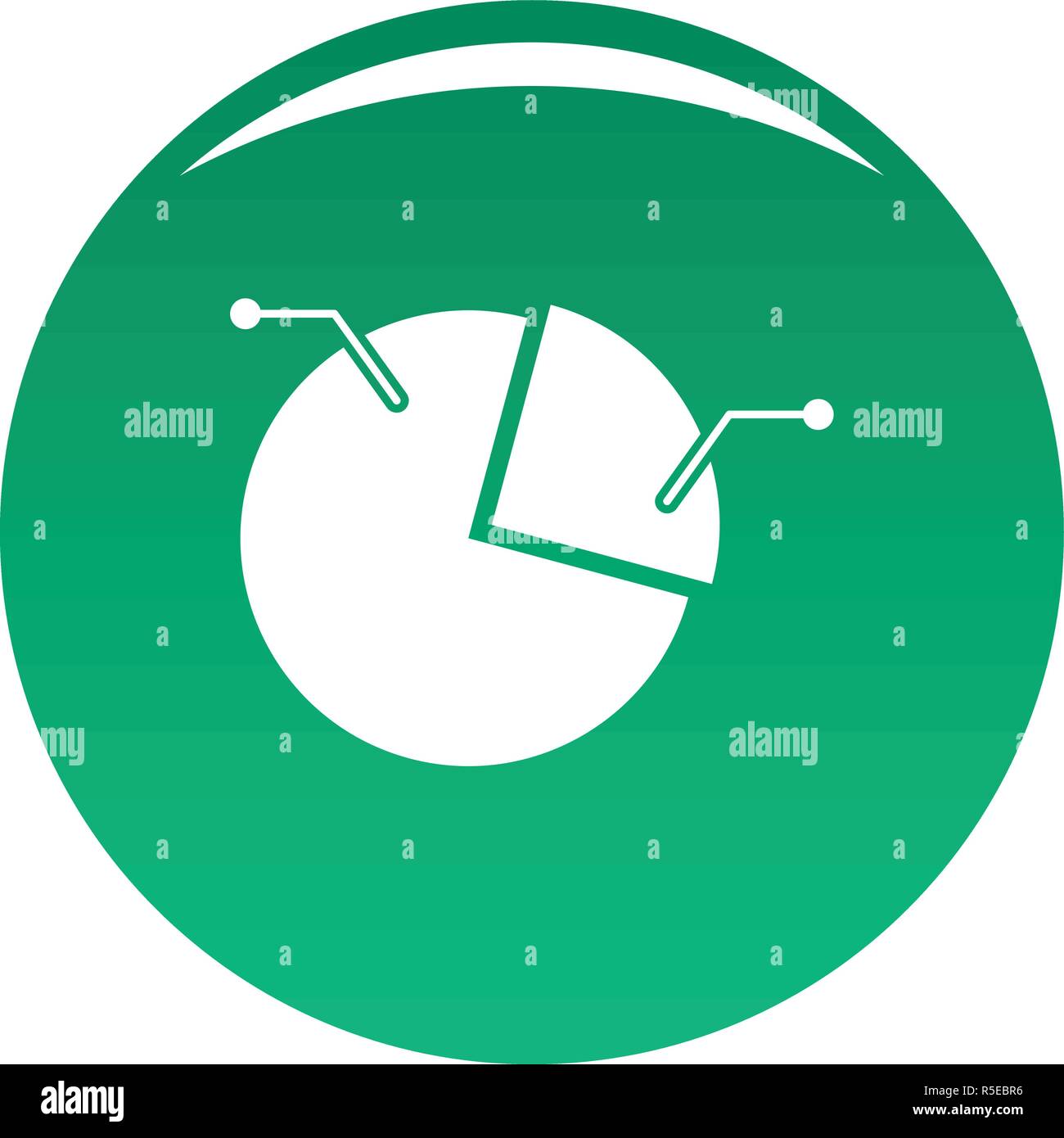 Pie chart icon. Simple illustration of pie chart vector icon for any ...