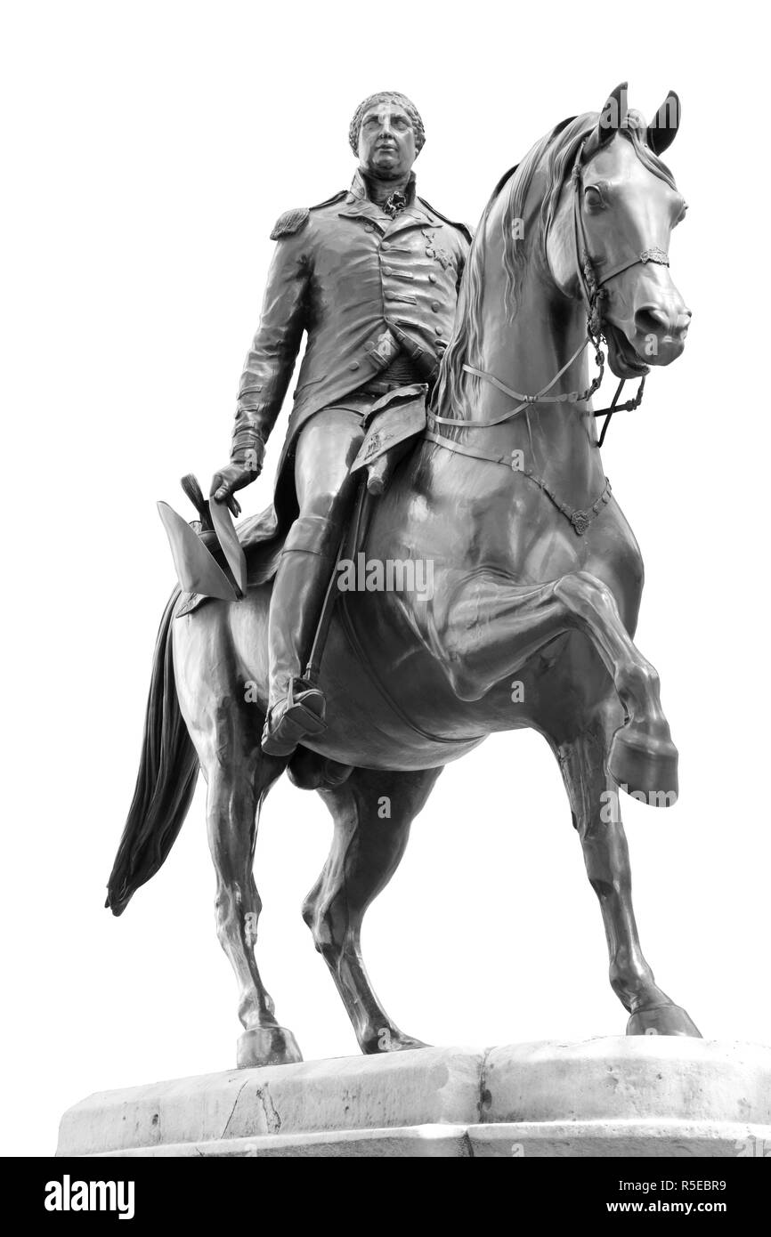 Equestrian statue of King George lll in Cockspur Street,Westminster,London,UK Stock Photo