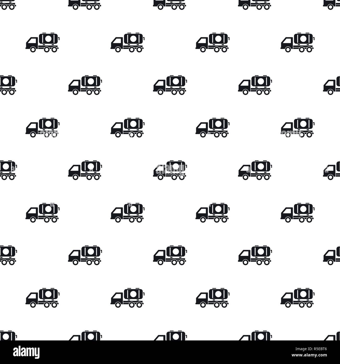 Petrol truck pattern seamless vector repeat geometric for any web design Stock Vector