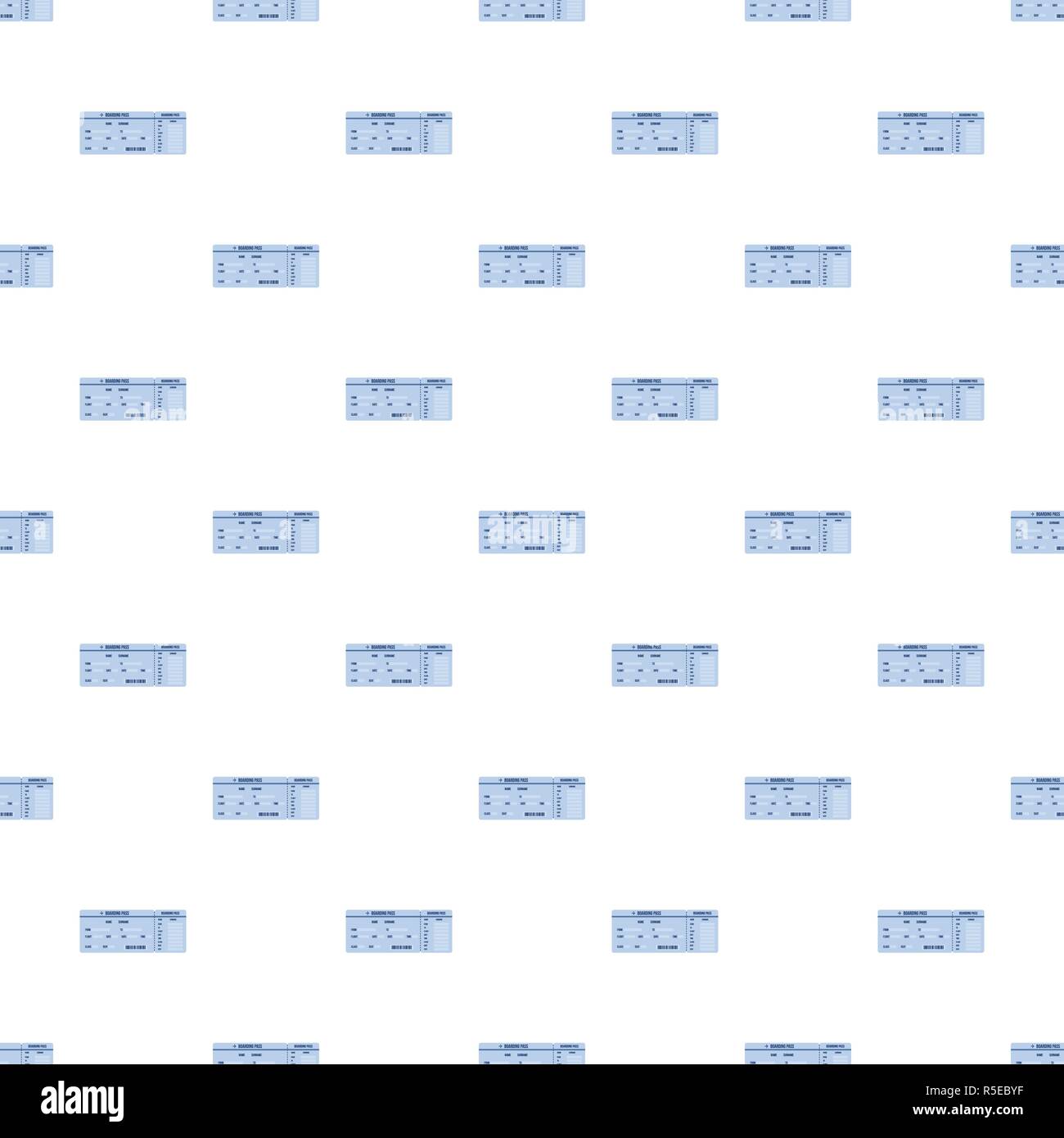 Ticket pattern seamless vector repeat for any web design Stock Vector