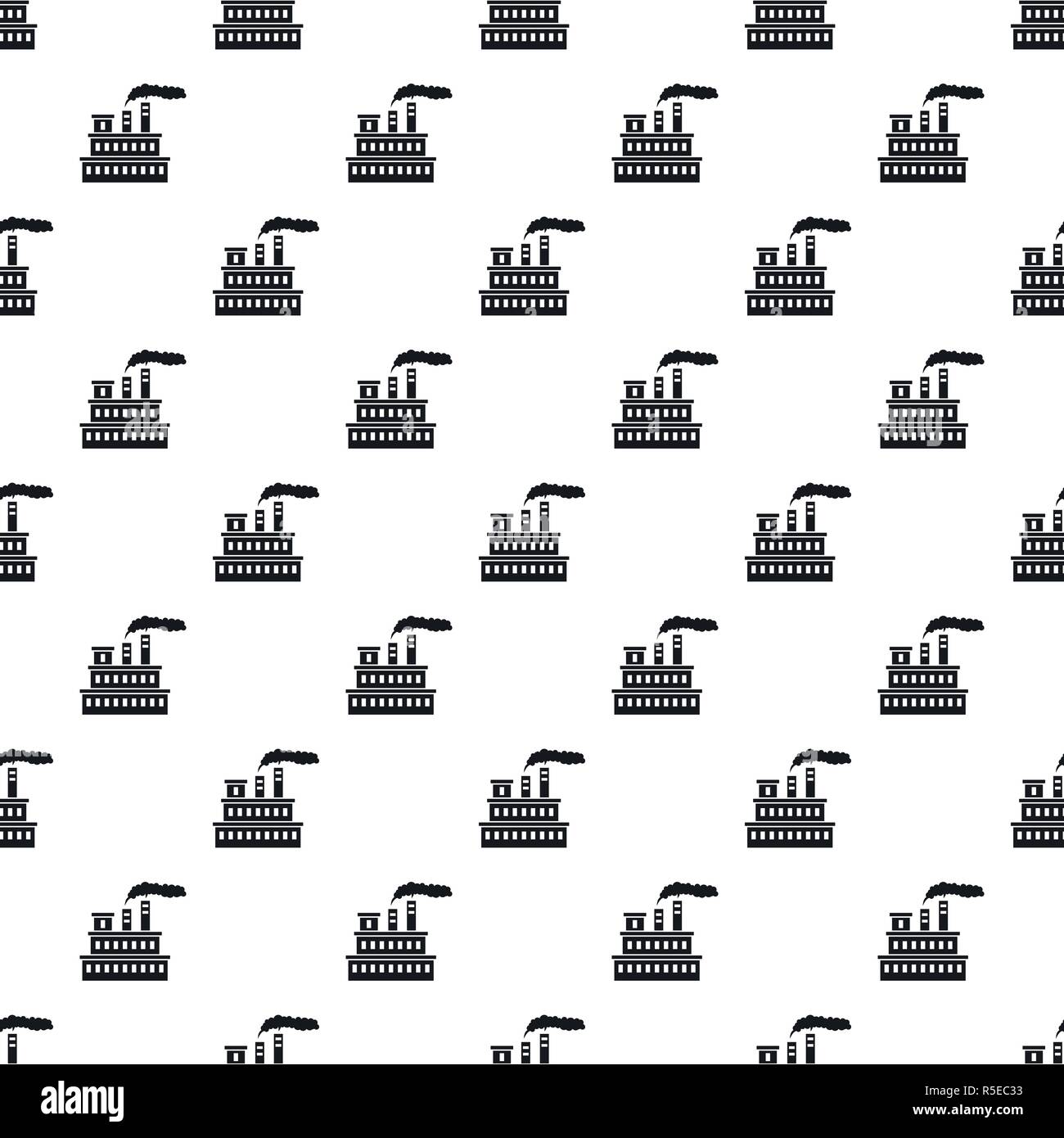 Eco factory pattern seamless vector repeat geometric for any web design Stock Vector