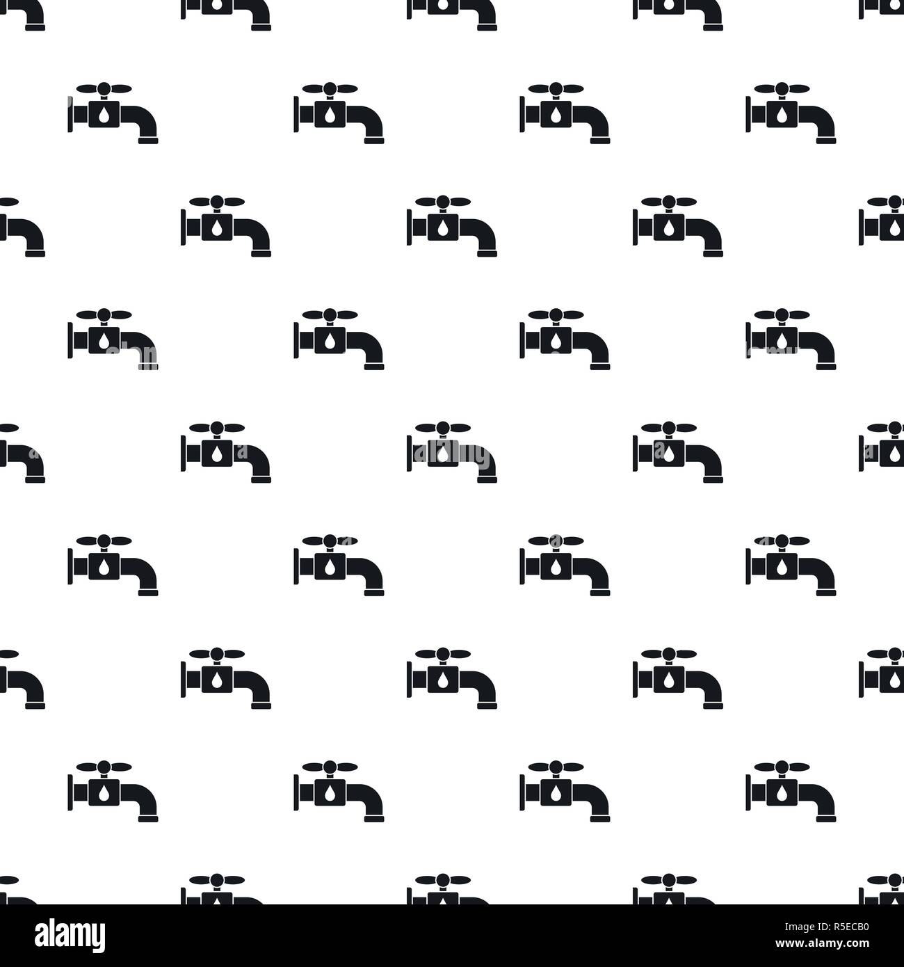 Save water tap pattern seamless vector repeat geometric for any web design Stock Vector