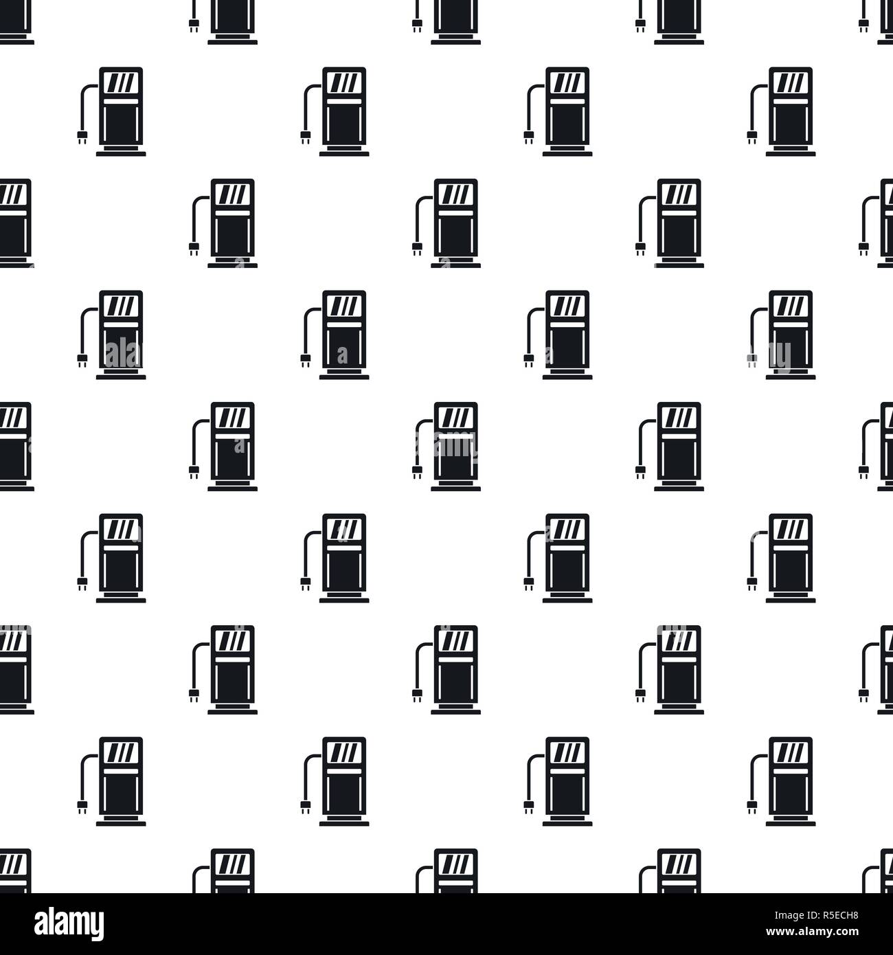 Electric recharge station pattern seamless vector repeat geometric for any web design Stock Vector