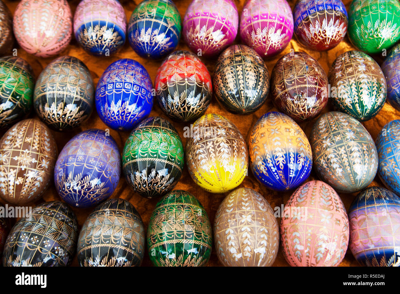 Russia, St. Petersburg, Painted eggs Stock Photo Alamy