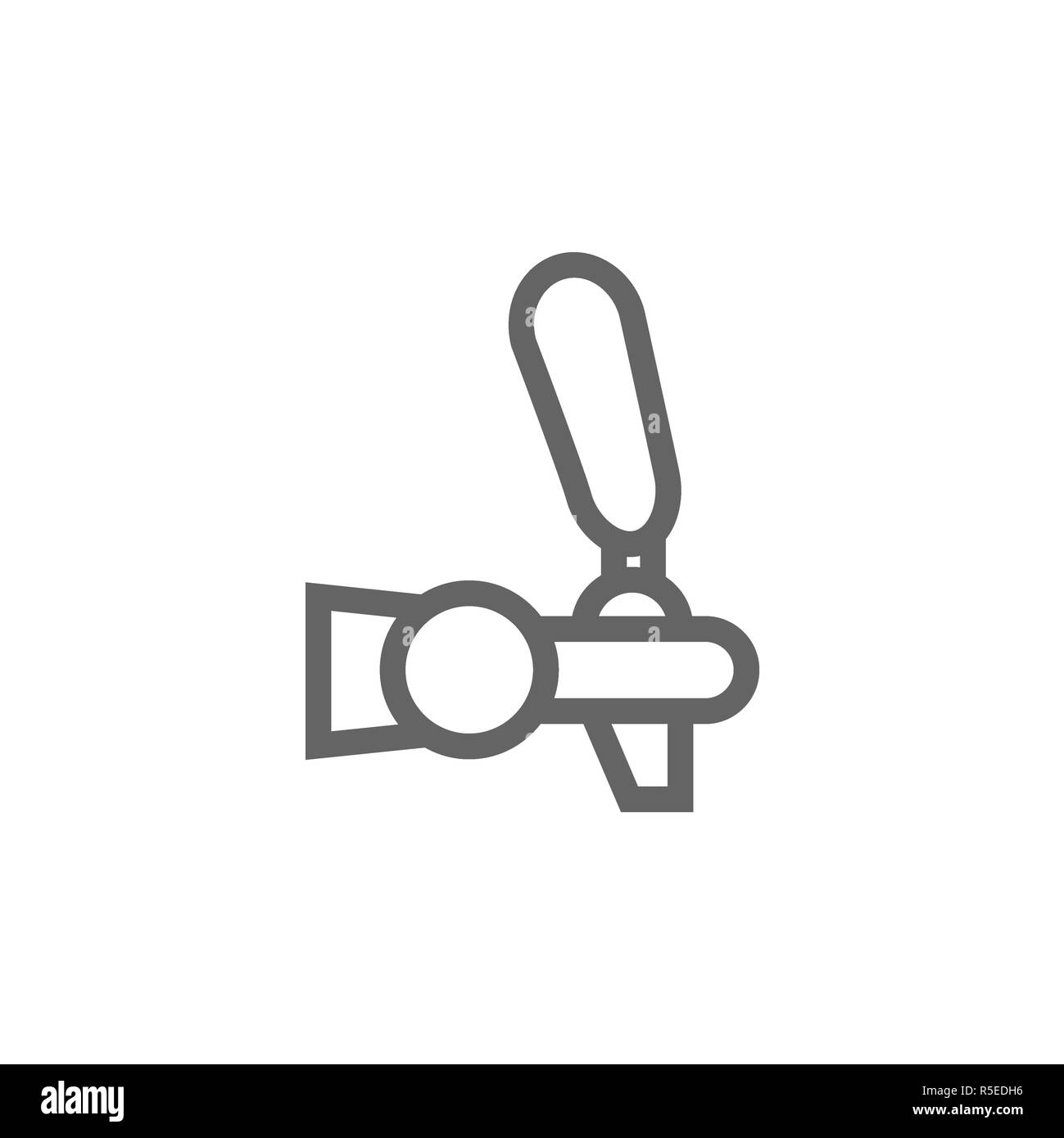 Simple beer tap line icon. Symbol and sign illustration design