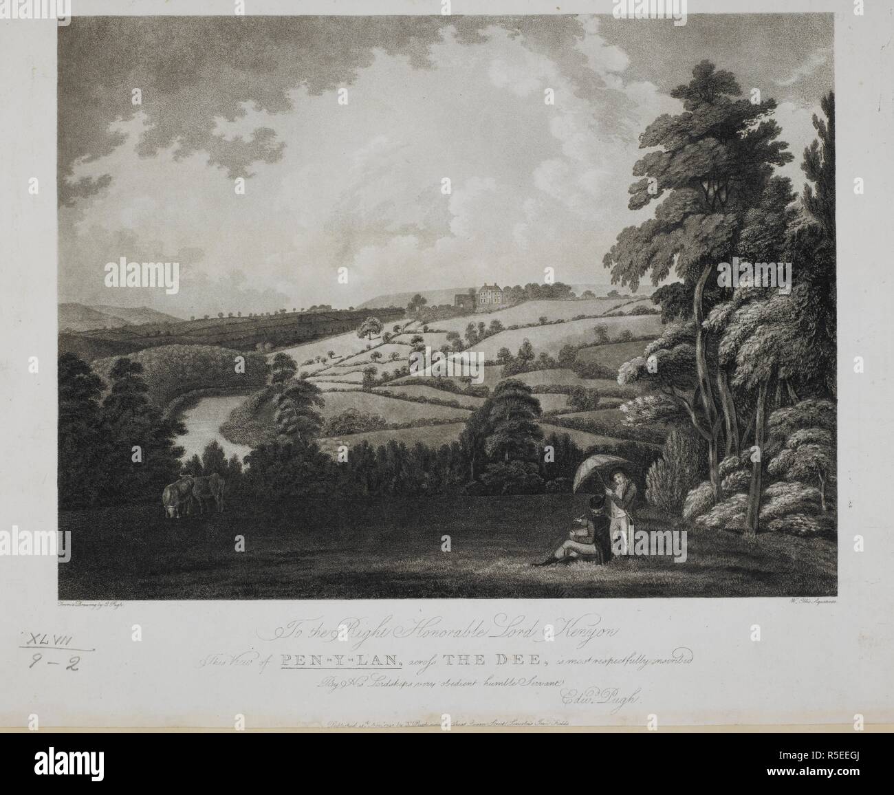 A view of Penylan across the Dee. View of Penylan across the Dee. 1794. Source Maps K.Top