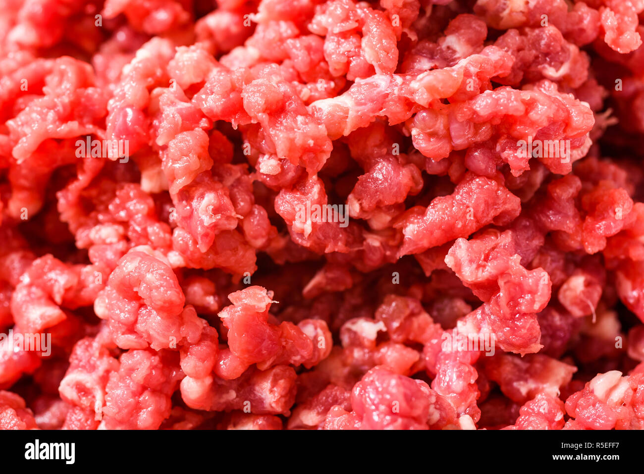 Close up of raw minced meat Stock Photo