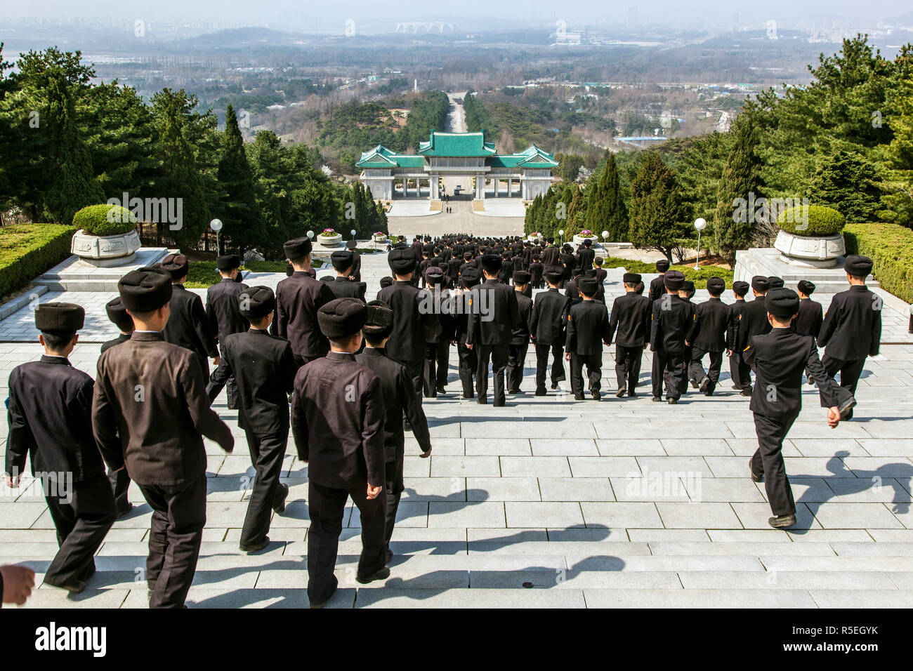 Democratic Peoples's Republic of Korea (DPRK), North Korea, Revolutionary Martyrs' Cemetary Stock Photo