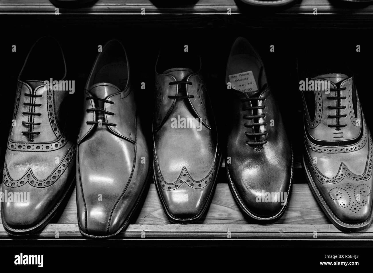 Oxford brogues in Black and white Stock Photo