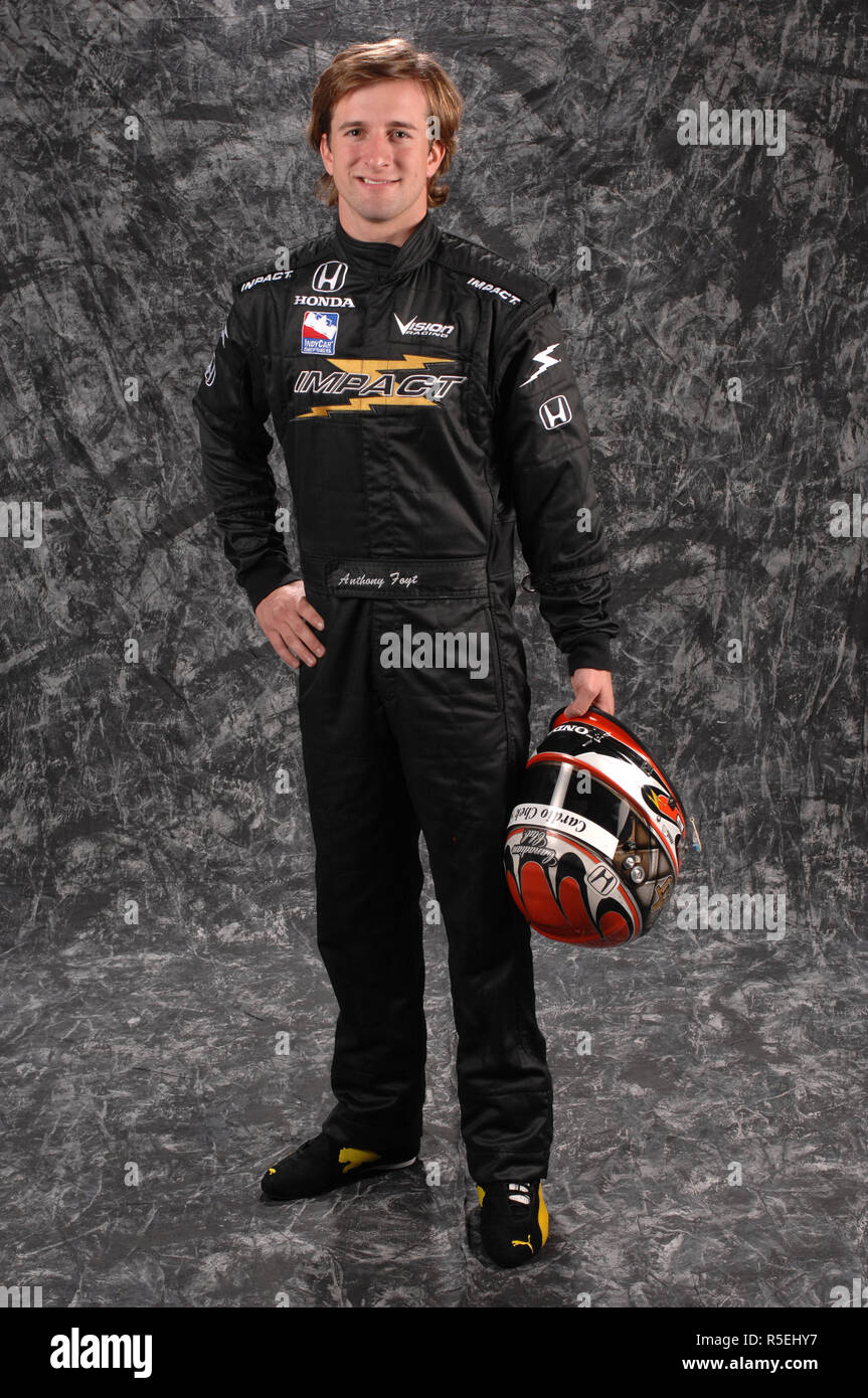 AJ Foyt IV participates in the Indy Racing League media day 2 at Homestead-Miami Speedway in Homestead, Florida on February 21, 2007. Stock Photo