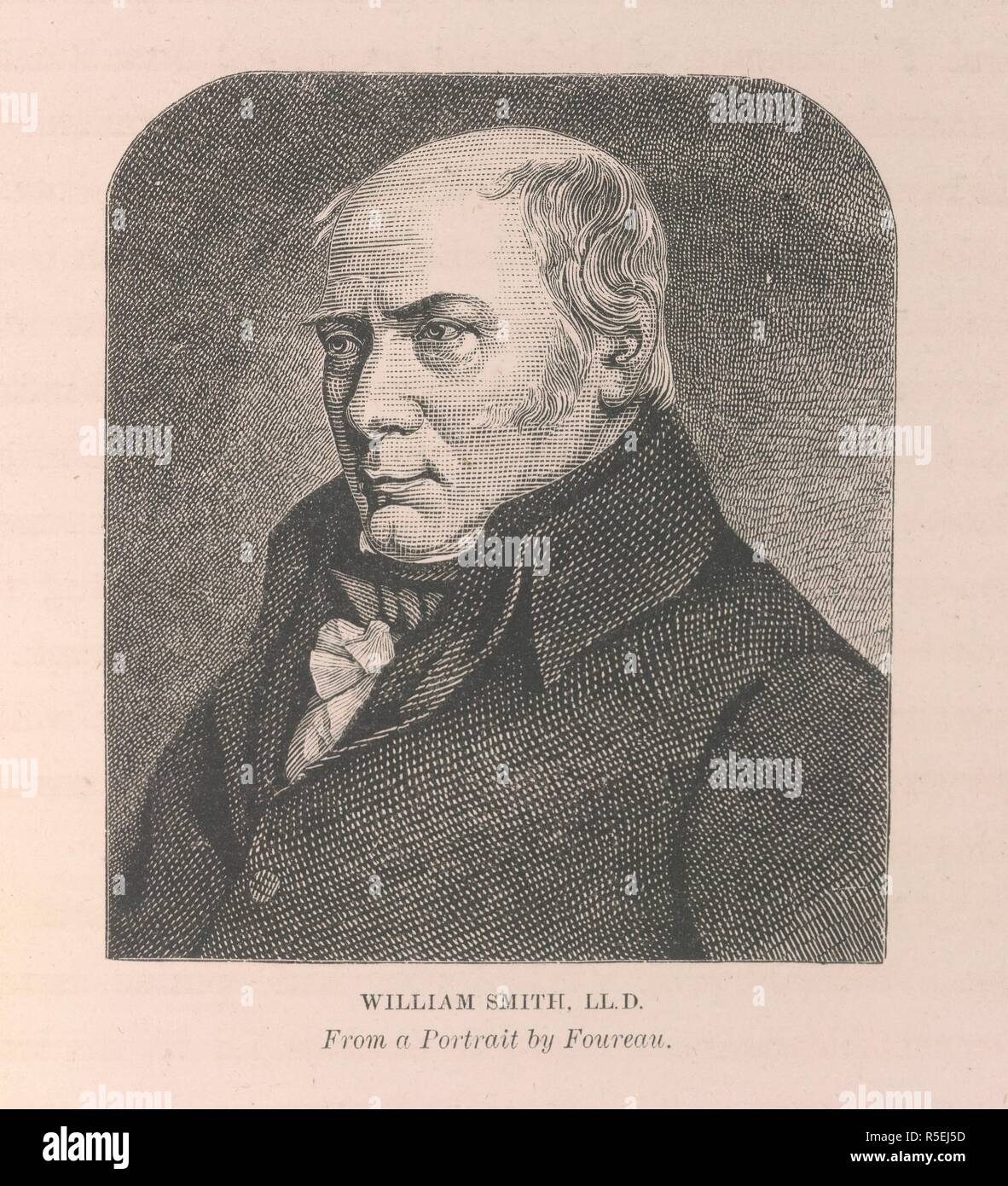 Willliam Smith, LL.D. Life of Sir R. I. Murchison ... with notices of hi. London, 1875. Willliam Smith (1769-1839). English civil engineer and geologist. Portrait.  Image taken from Life of Sir R. I. Murchison with notices of his scientific contemporaries and a sketch of the rise and growth of palÃ¦ozoic geology in Britain..  Originally published/produced in London, 1875. . Source: 10825.dd.14 volume 1, opposite 190. Language: English. Stock Photo