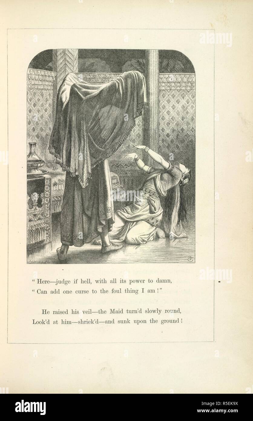 Lala Rook He raised his veil. Lalla Rookh, etc. London, 1861,1860. Illustration ...