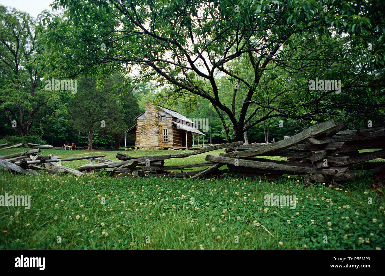 John Oliver Cabin,Cade's Cove,Great Smoky Mountains National Park Stock Photo