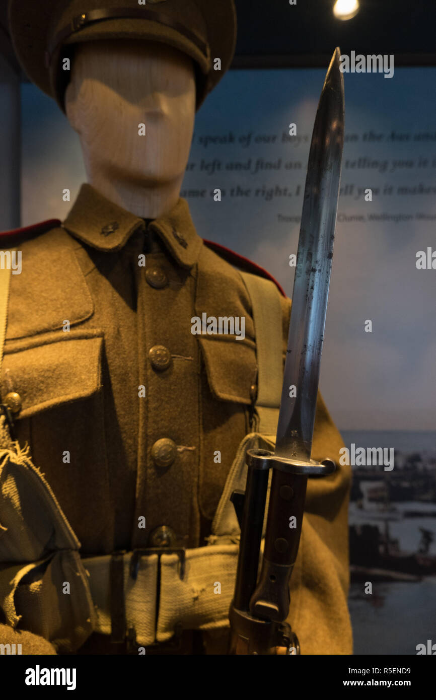 At the ANZAC center in Albany, Western Australia. The museum examines the role of the Australian and New Zealand Armies in WWI and the convoys that to Stock Photo
