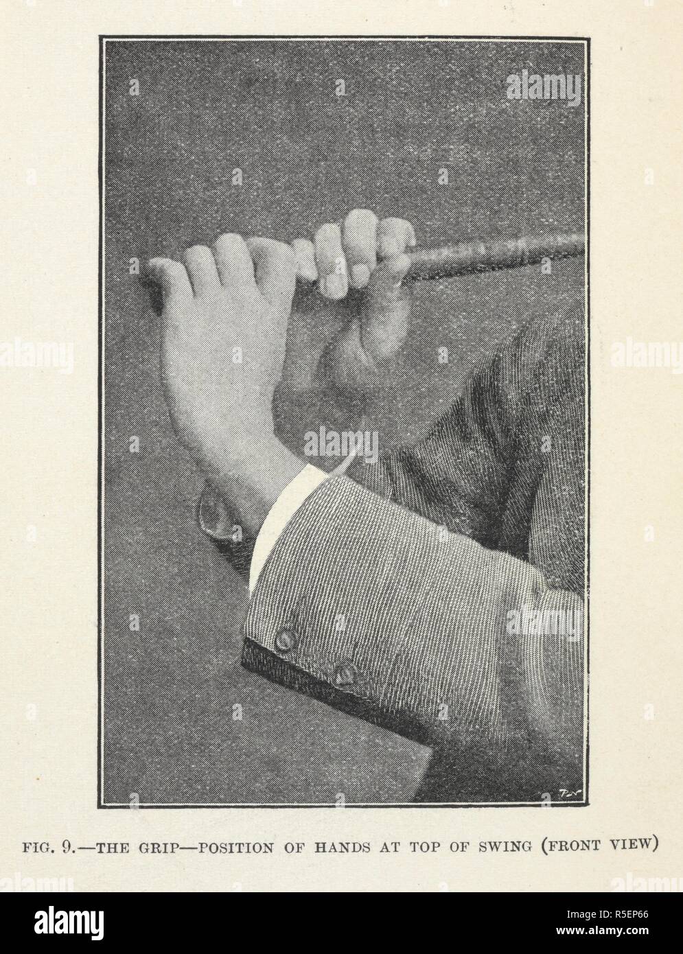 The Grip Position Of Hands At Top Of Swing Front View