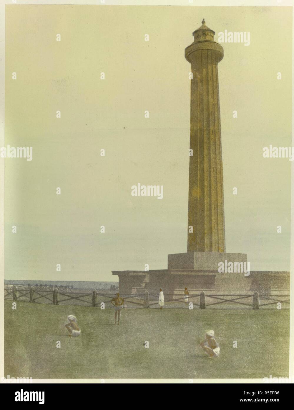 A view of a lighthouse, [Esplanade], Madras. Fiebig Collection: Views ...