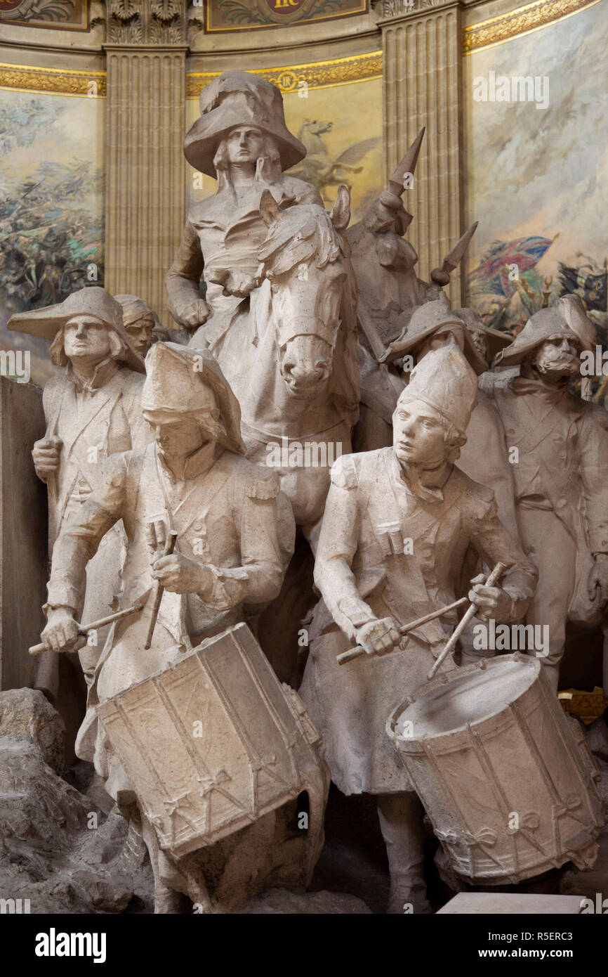 France, Paris, The Pantheon, Detail of La Convention Nationale Statue Stock Photo