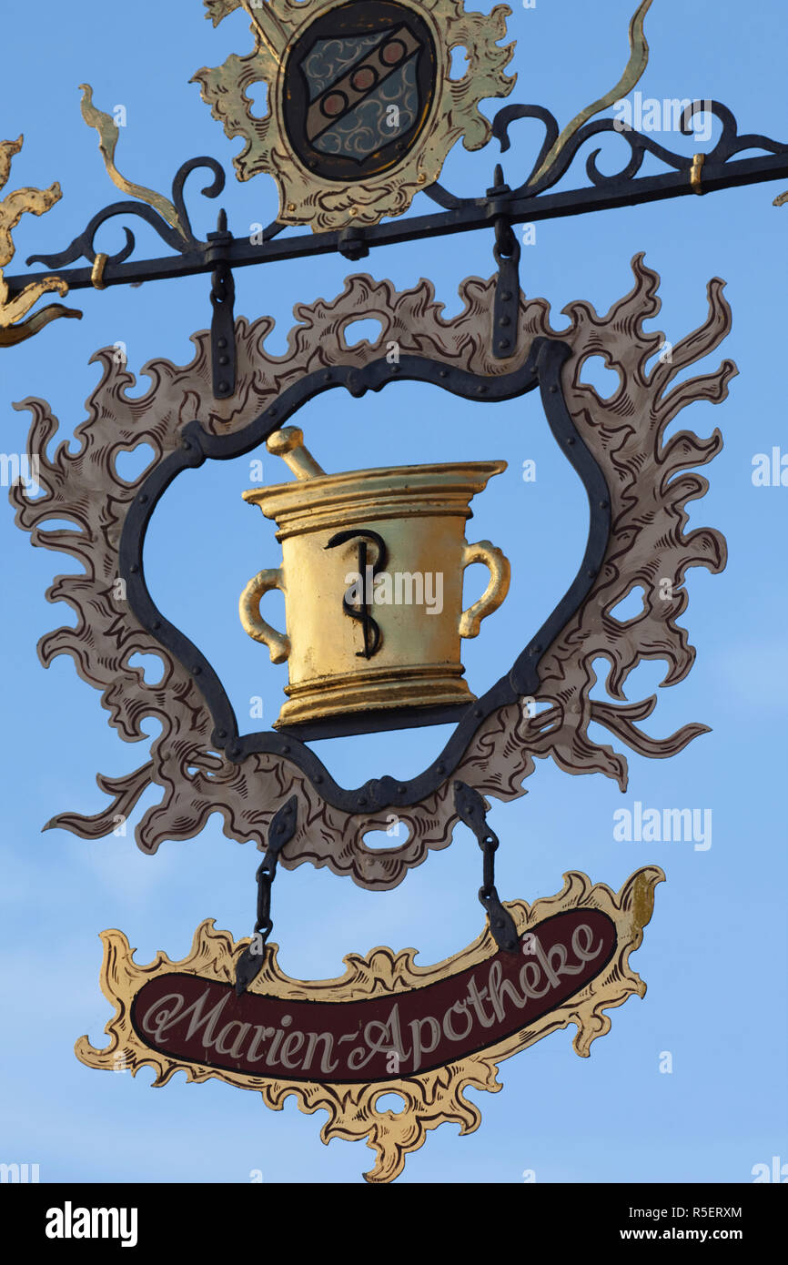 Germany, Bavaria, Romantic Road, Rothenburg ob der Tauber, Pharmacy