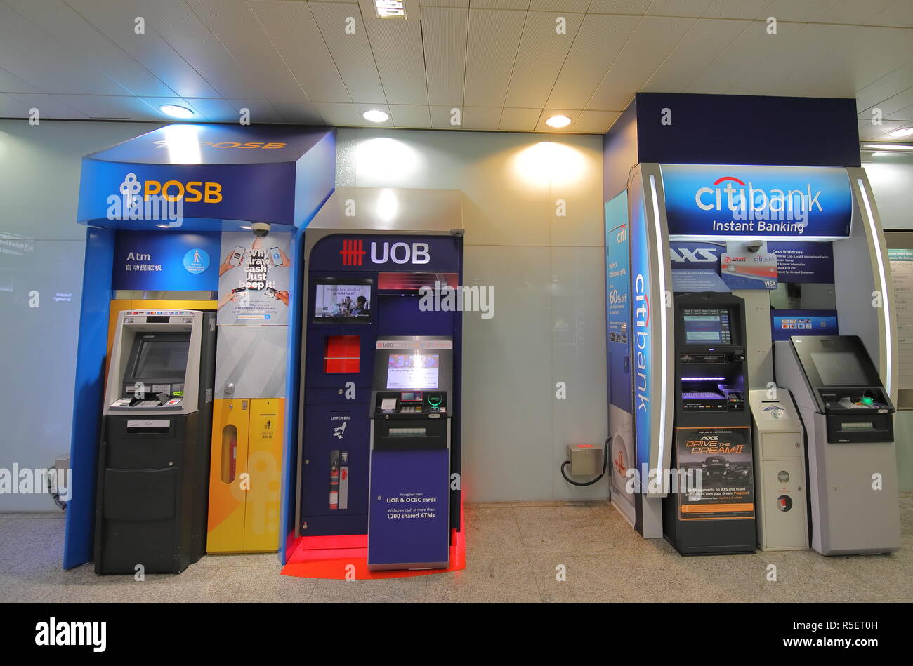 ATM at Clarke Quay station Singapore. Stock Photo