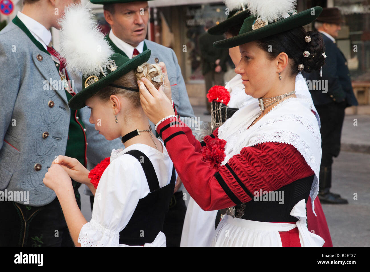 Germany, Bavaria, Munich, Oktoberfest, Oktoberfest Parade, People in ...