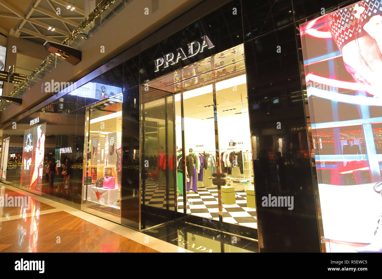 Prada store at Marina Bay Sands shopping mall Singapore Stock Photo - Alamy