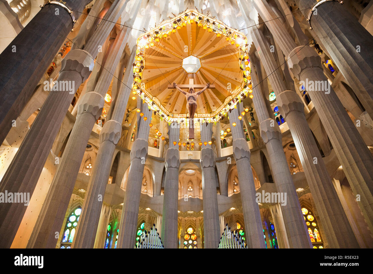 Spain, Barcelona, Sagrada Familia, Interior Stock Photo - Alamy