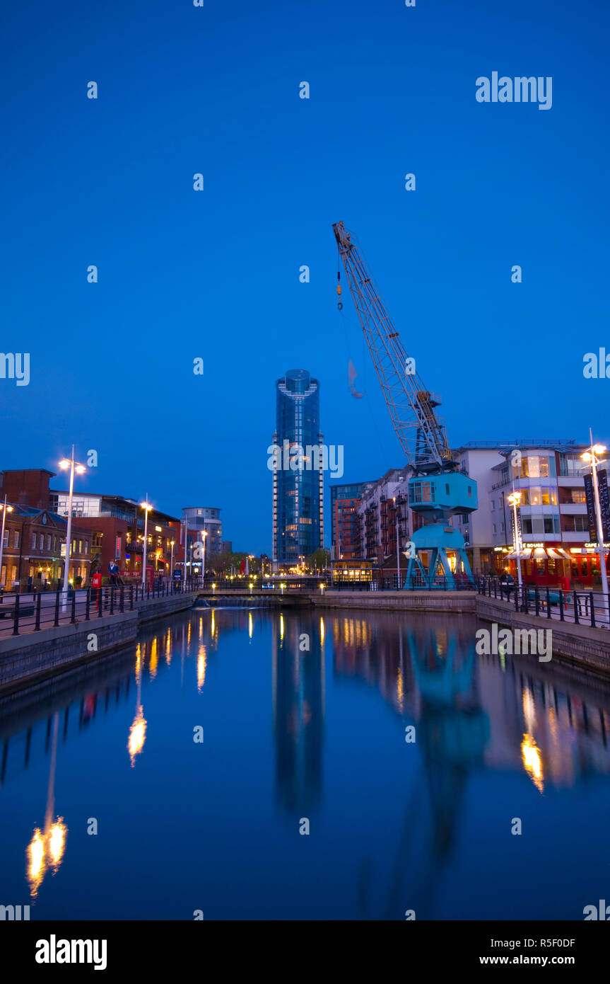 UK, England, Hampshire, Portsmouth, Gunwharf Quays and No. 1 Gunwharf