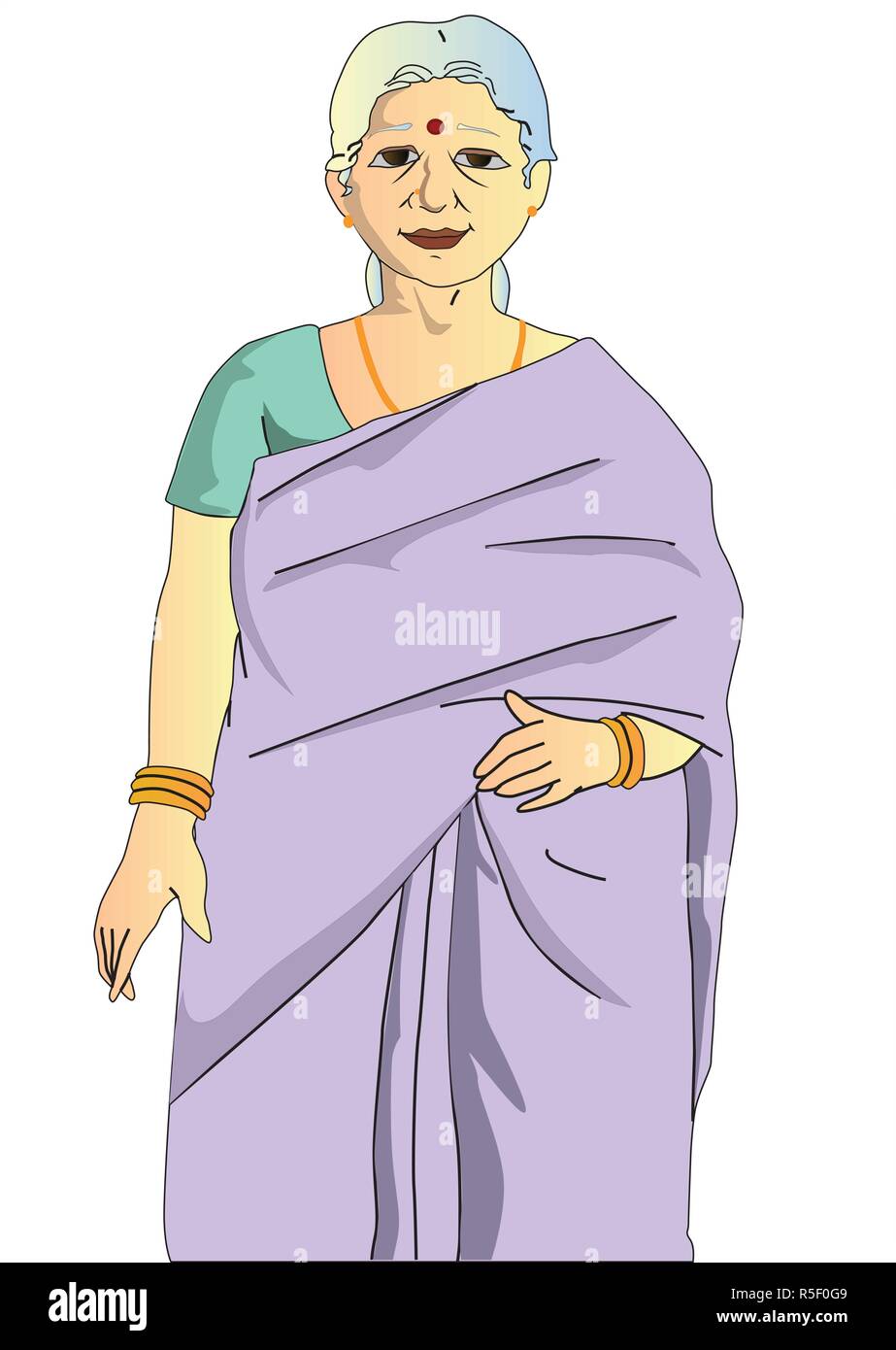 Indian Old Woman Clipart