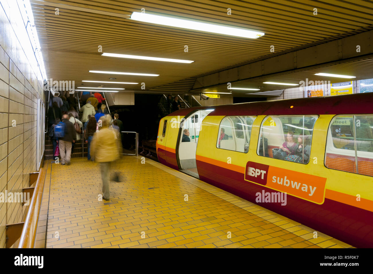UK, Scotland, Buchanan Street Subway Station Stock Photo