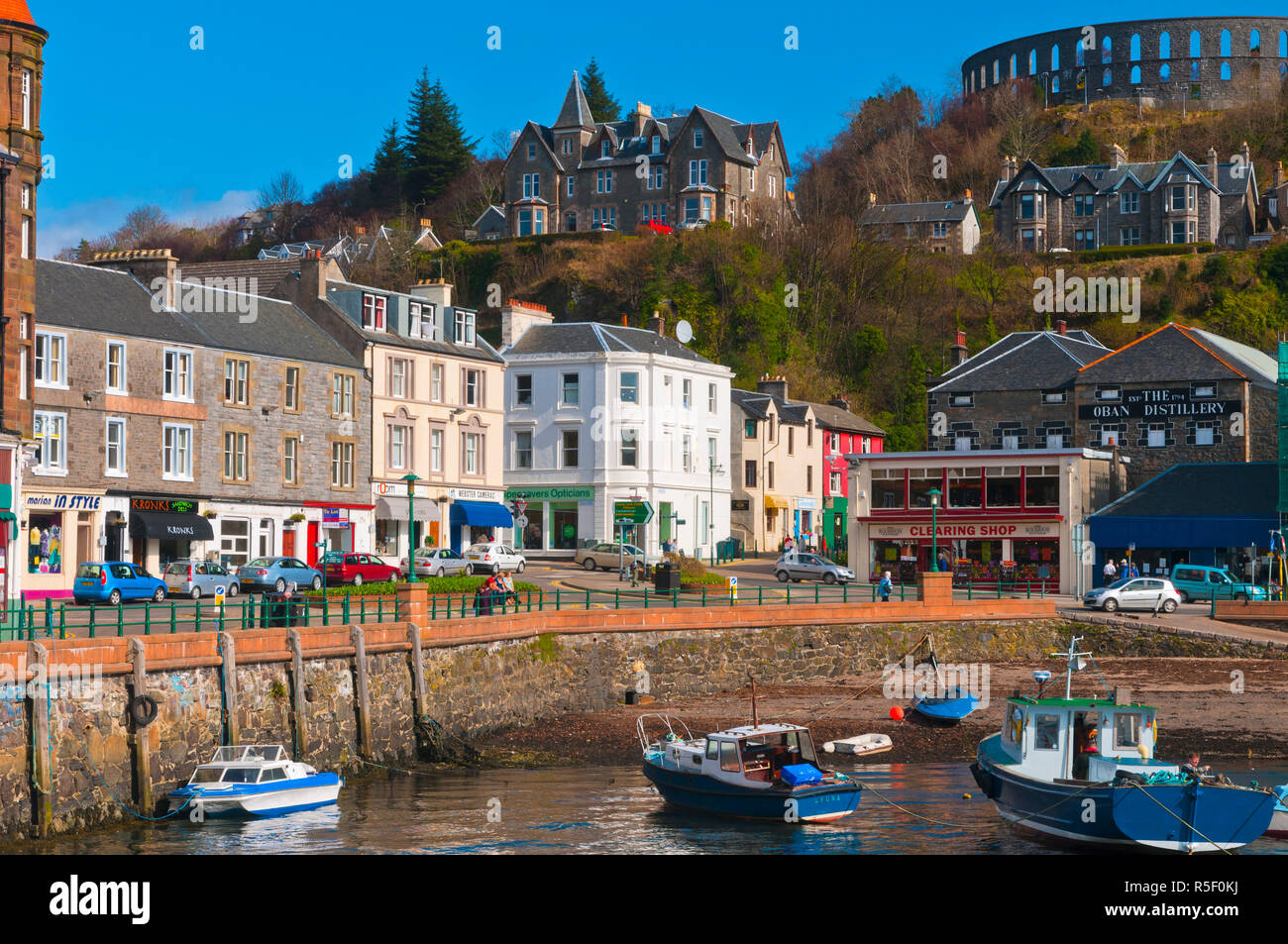 UK, Scotland, Argyll and Bute, Oban, Harbour Stock Photo
