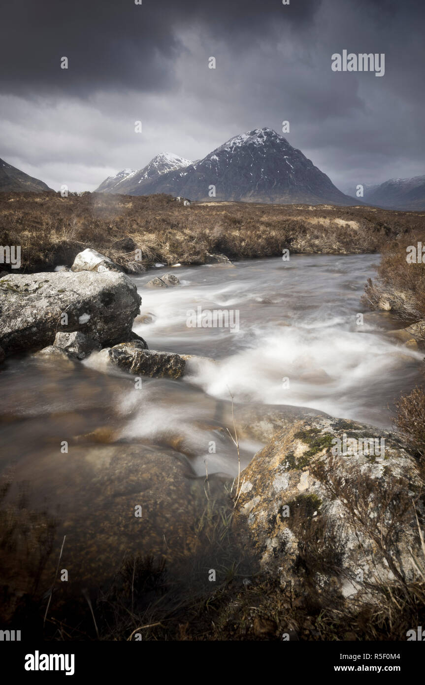 UK, Scotland, Highland, Glen Coe, Buachaille Etive Mor Stock Photo
