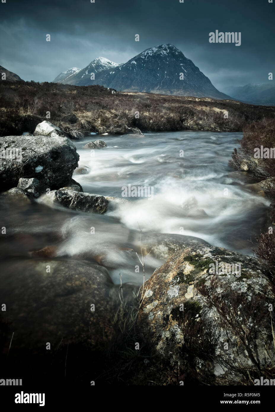 UK, Scotland, Highland, Glen Coe, Buachaille Etive Mor Stock Photo