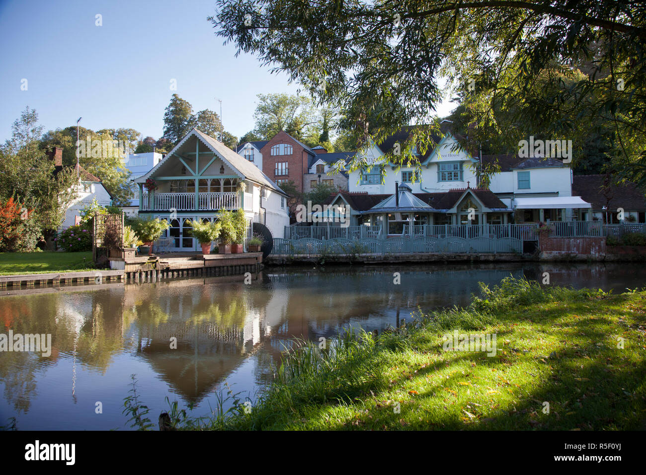 River Wey, Guildford, Surrey, England, UK Stock Photo Alamy