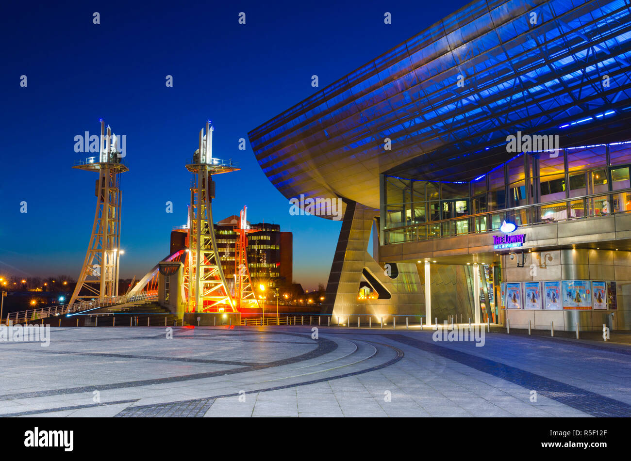 UK, England, Greater Manchester, Salford, Salford Quays, The Lowry Stock Photo
