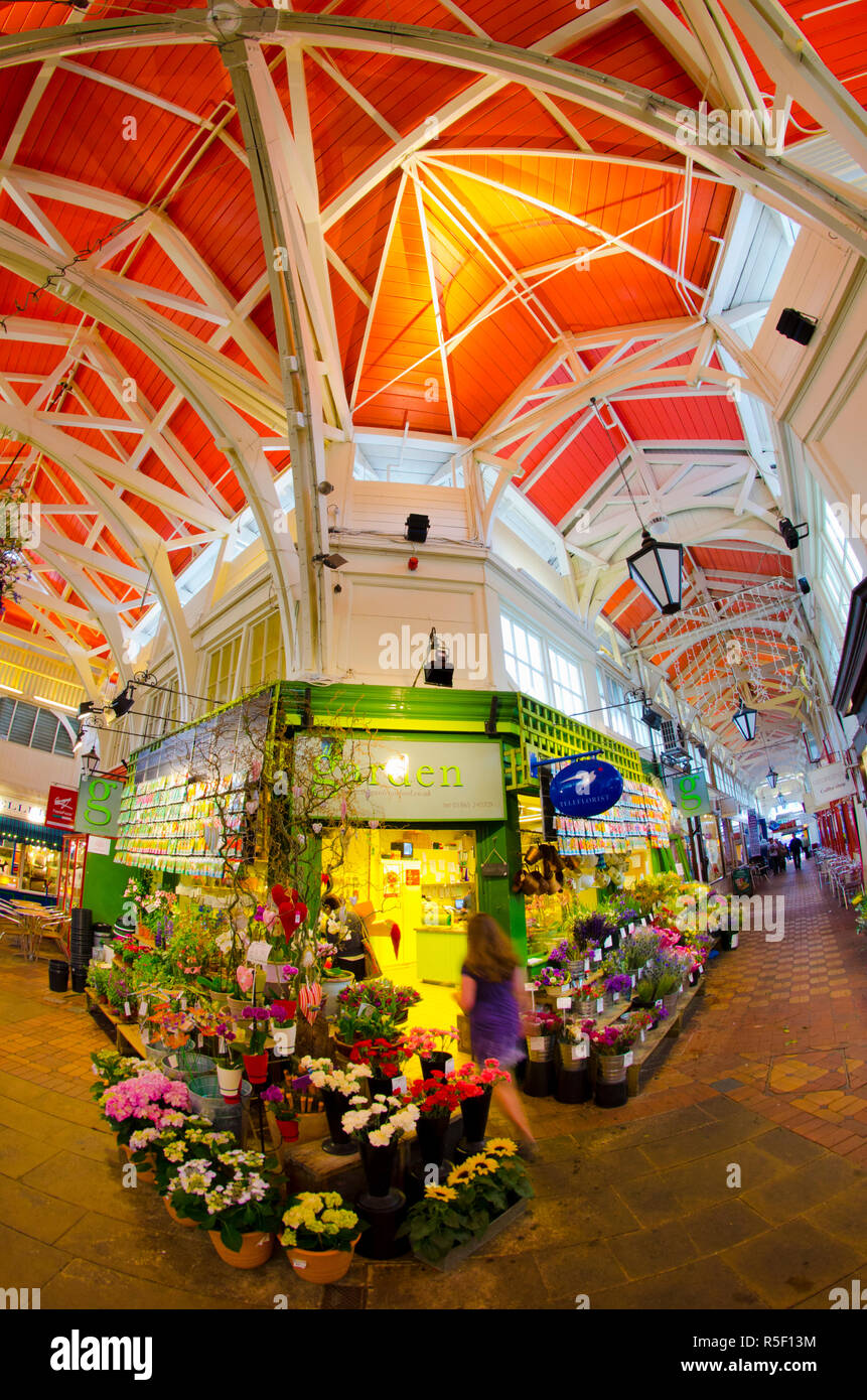 UK, England, Oxford, Oxford Covered Market, Florist Stock Photo