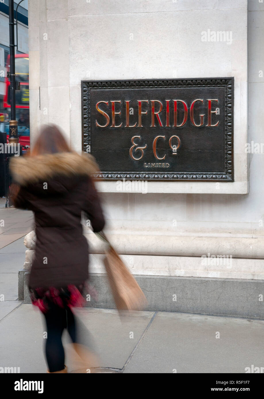 UK, England, London, Oxford Street, Selfridges Department Store Stock Photo