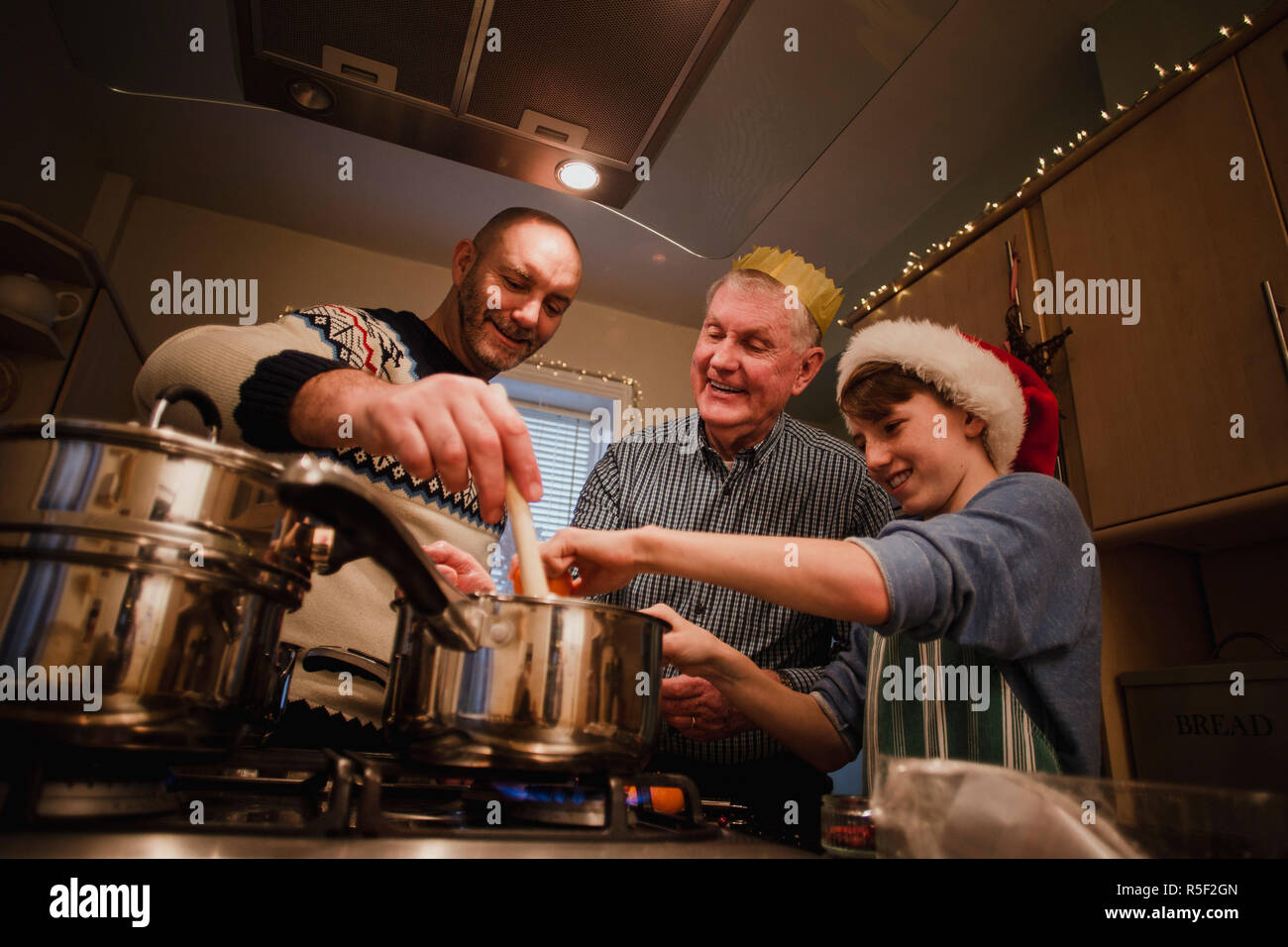 Making Christmas Dinner Stock Photo - Alamy