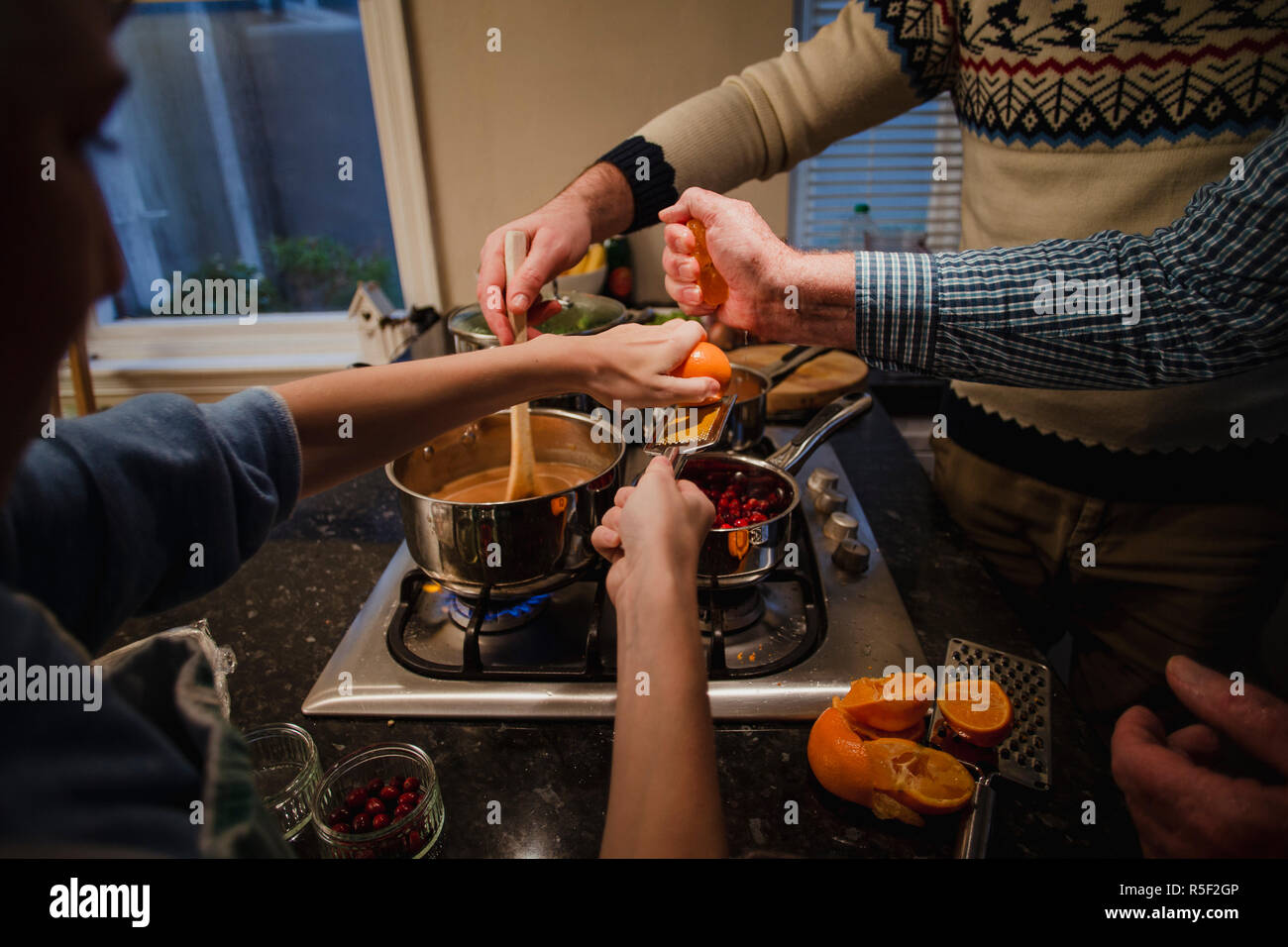 Making Christmas Dinner Stock Photo - Alamy