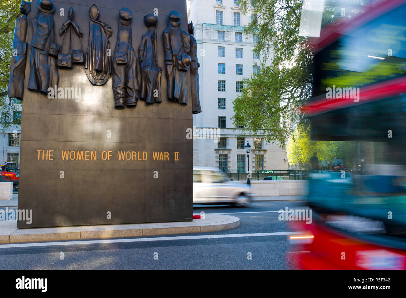 UK, London, Whitehall, Monument to The Women of World War II Stock ...