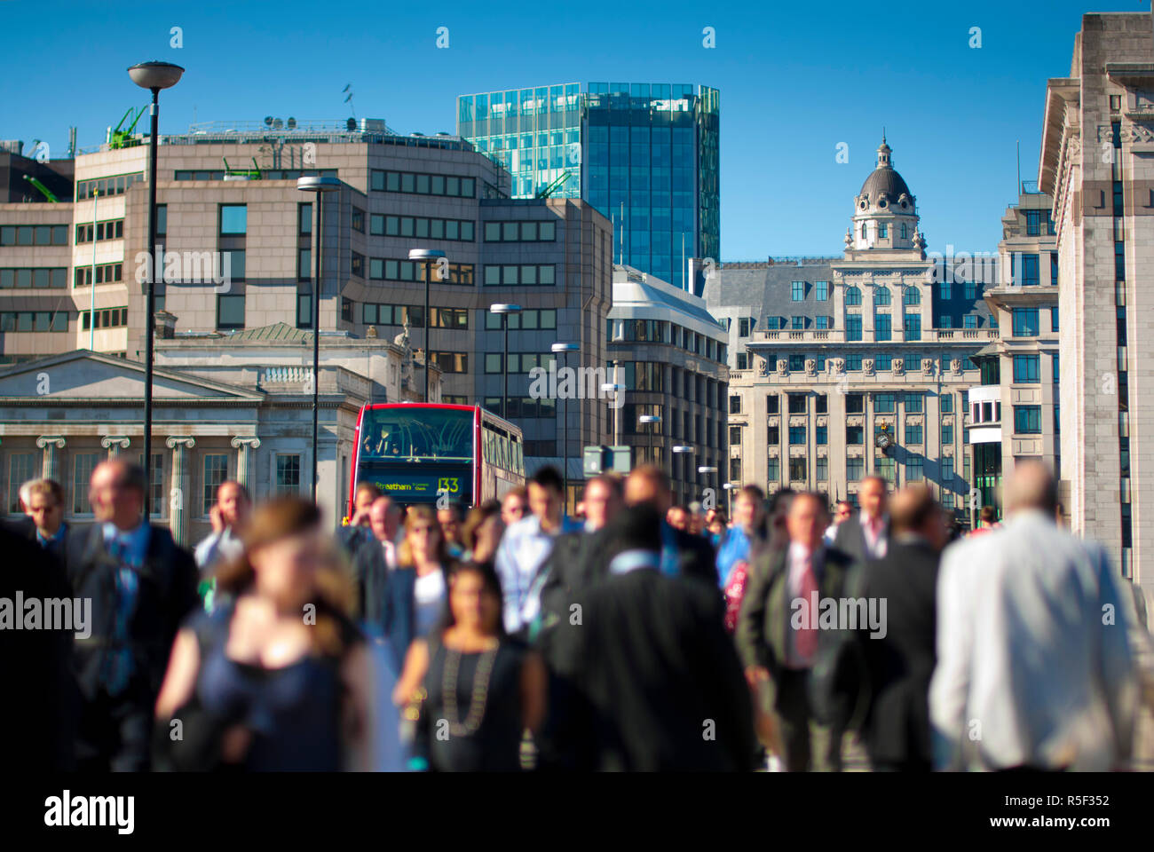 UK, London, London Bridge commuters Stock Photo