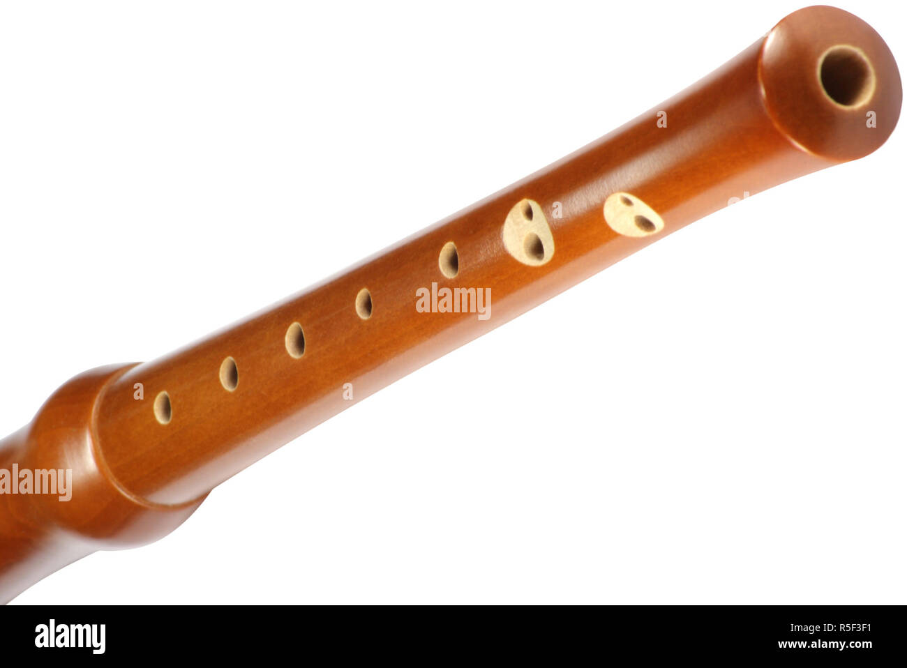 wood recorder isolated on white Stock Photo Alamy