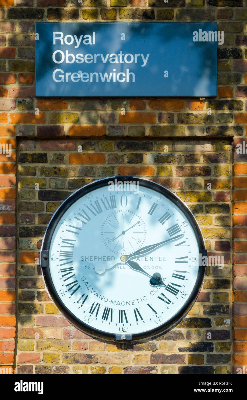 UK, England, London, Greenwich Park, Royal Observatory Stock Photo