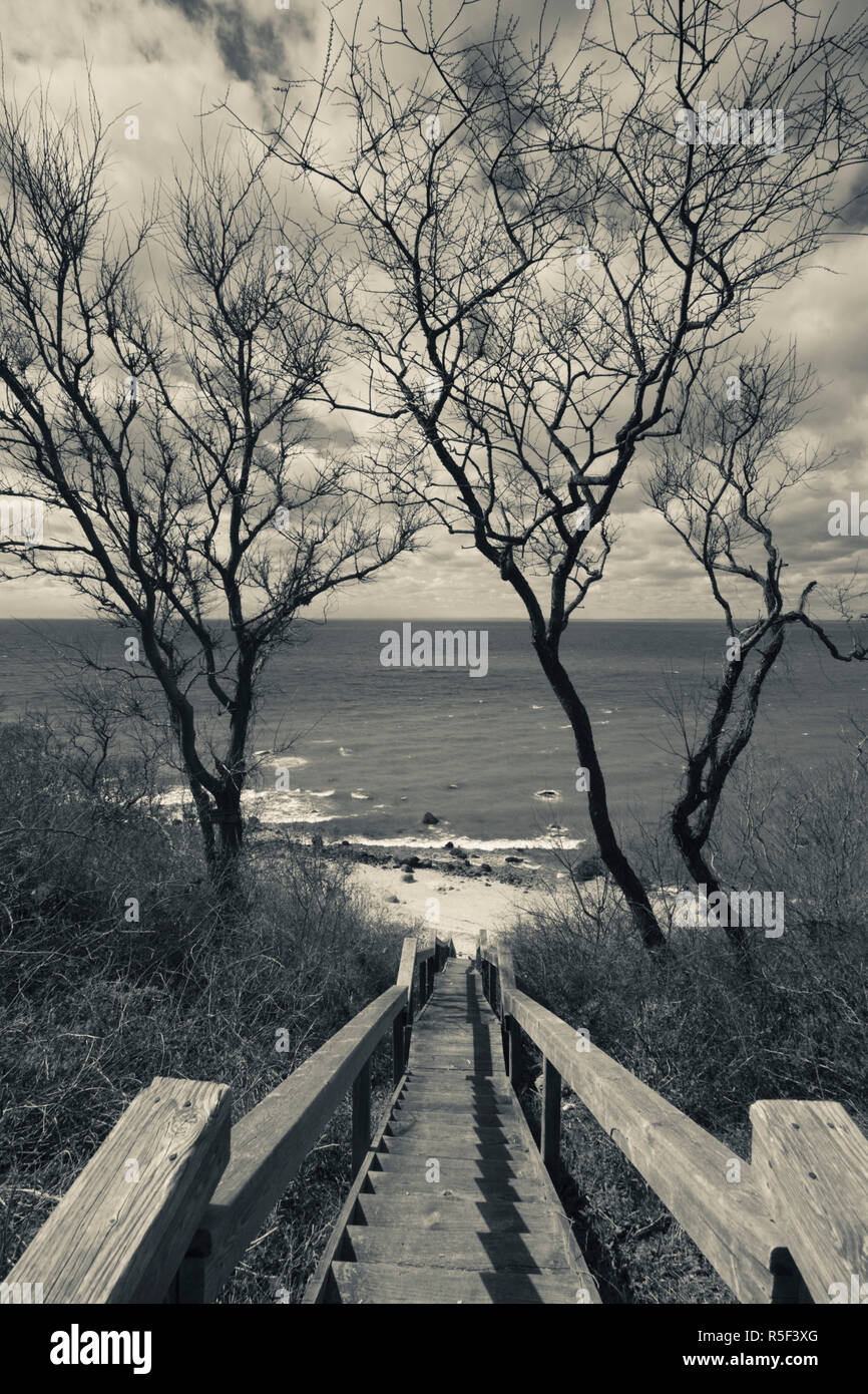 USA, New York, Long Island, Cutchogue, Horton Point LIghthouse stairs