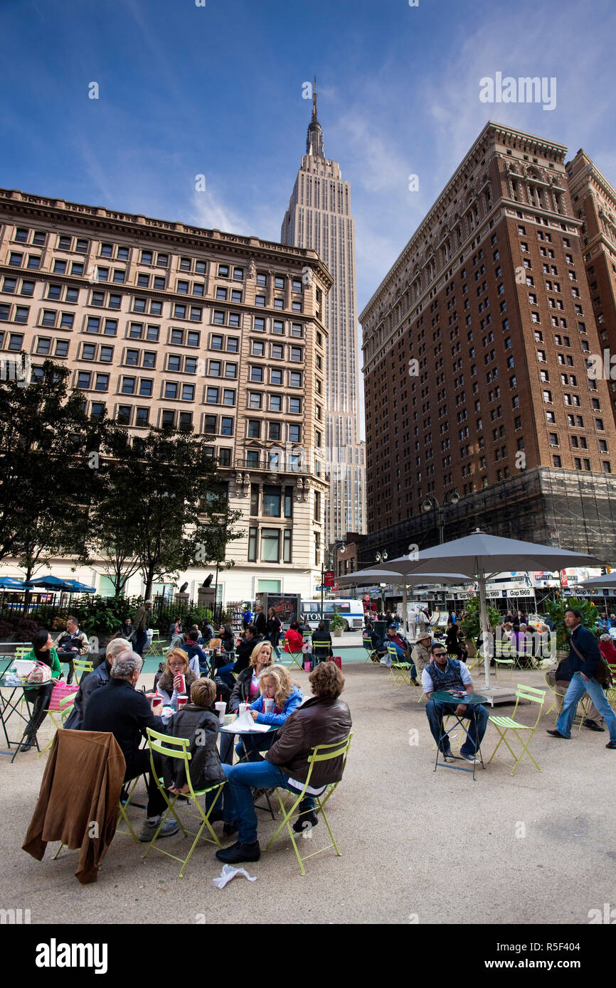 USA, New York City, Manhattan, Greeley Square Stock Photo