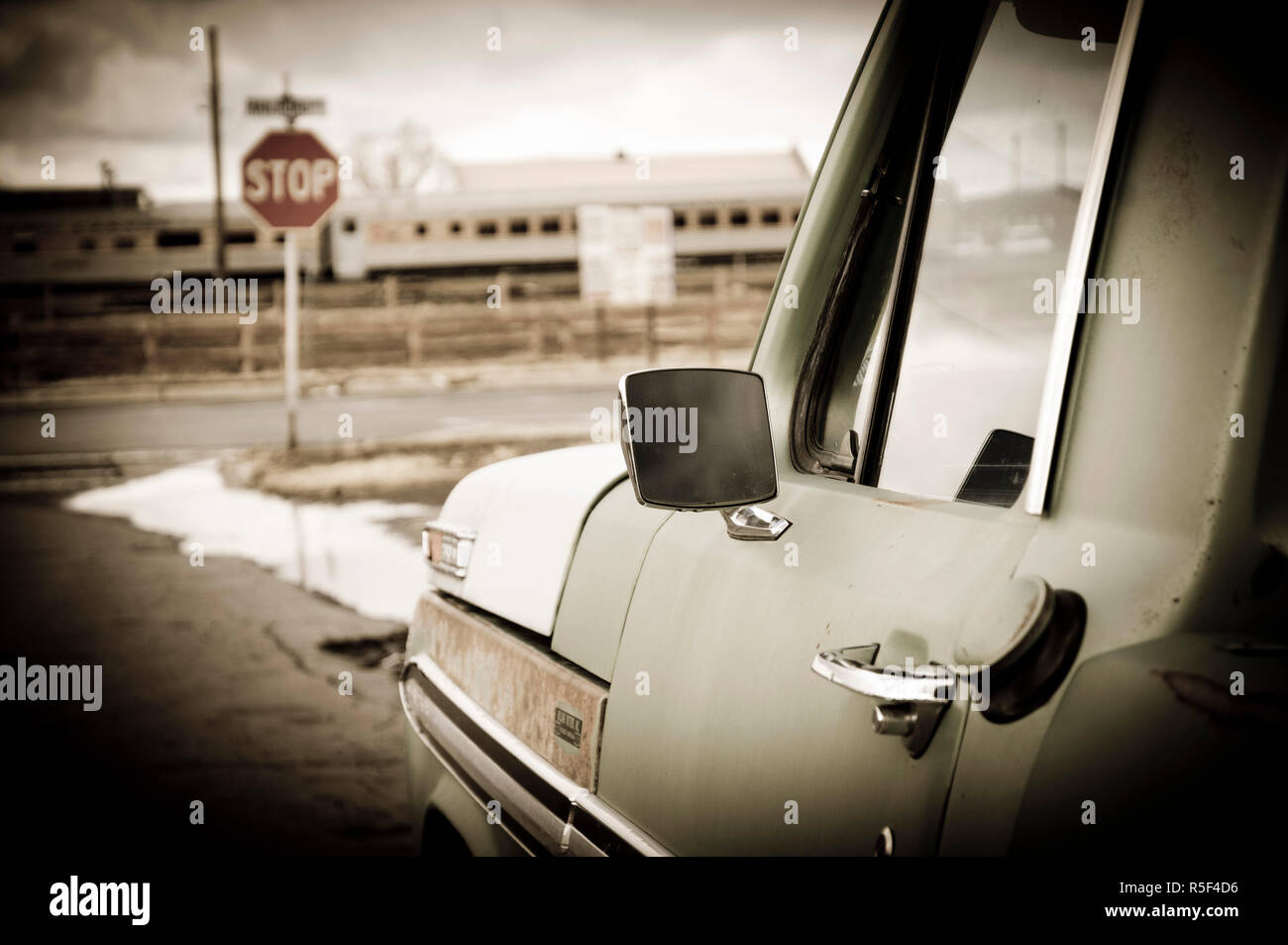 USA, Arizona, Williams, Route 66, Ford pickup truck Stock Photo