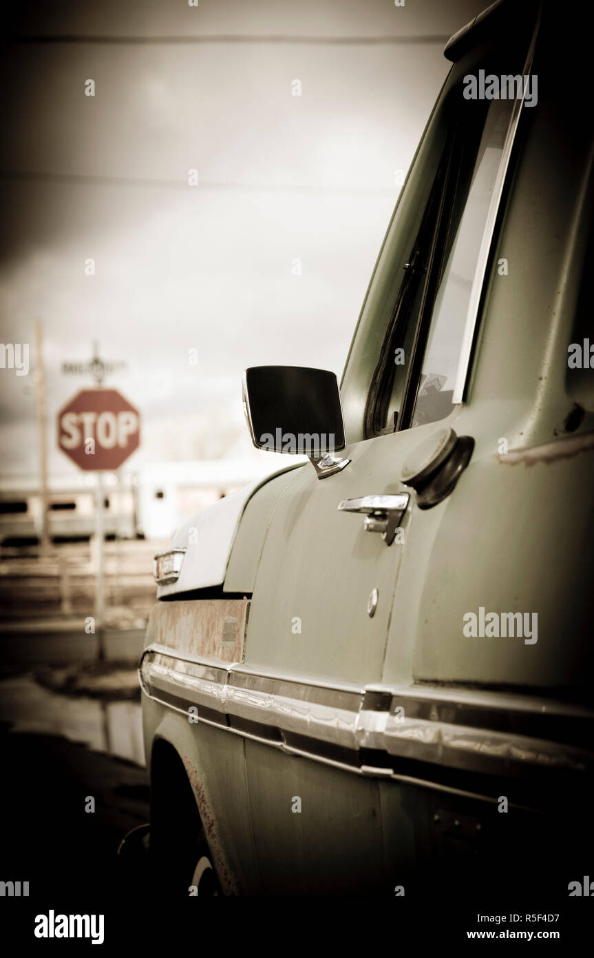 USA, Arizona, Williams, Route 66, Ford pickup truck Stock Photo