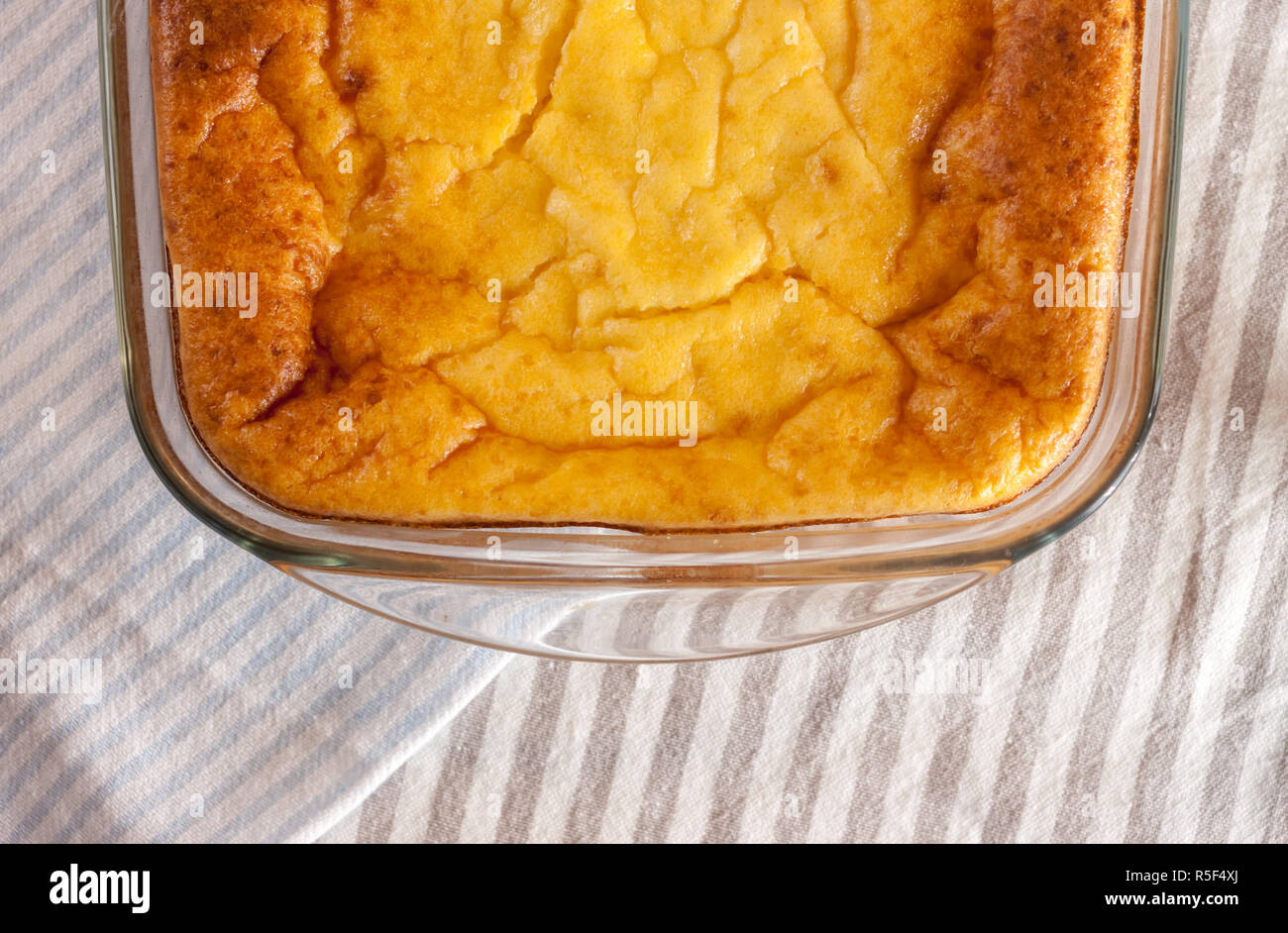 Cottage Cheese Casserole In Glass Form Stock Photo 227141226 Alamy