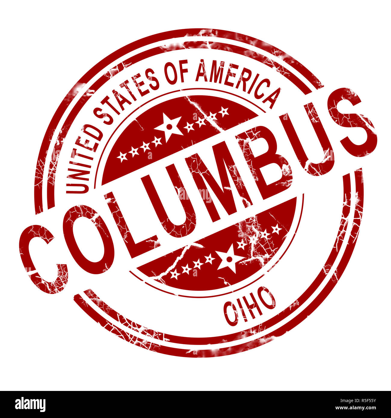 Columbus Ohio stamp with white background Stock Photo Alamy