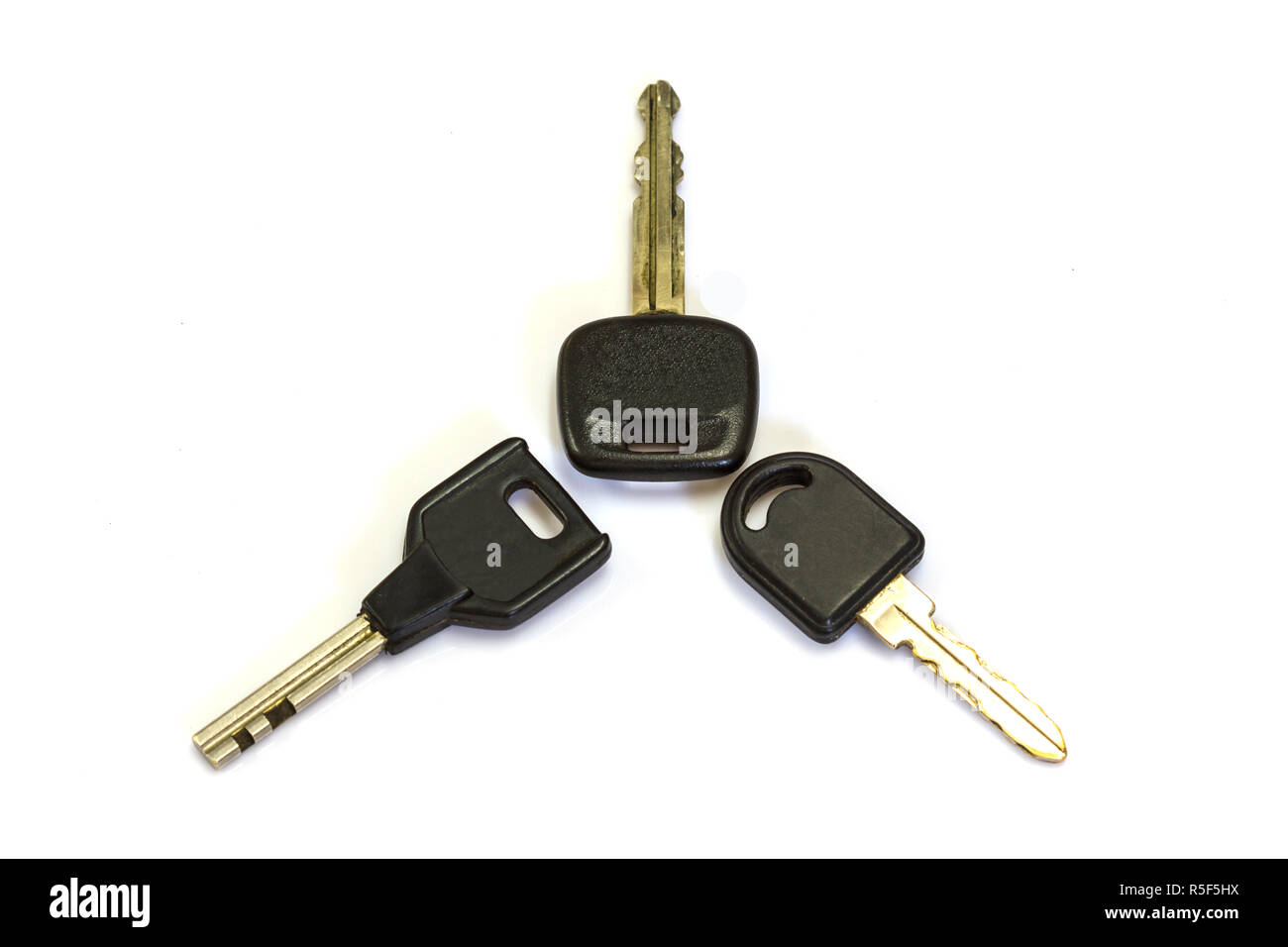Car keys on white background Stock Photo