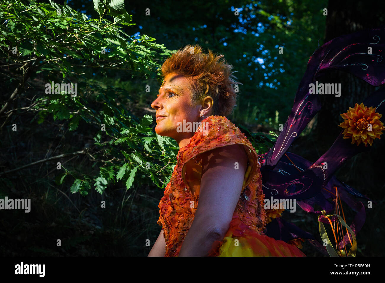 fire fairy dress up Fire Fairy with Black Dragon Statue main image 0